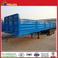 High Flat Bed Side Wall Flatbed Cargo Box Semi Trailer